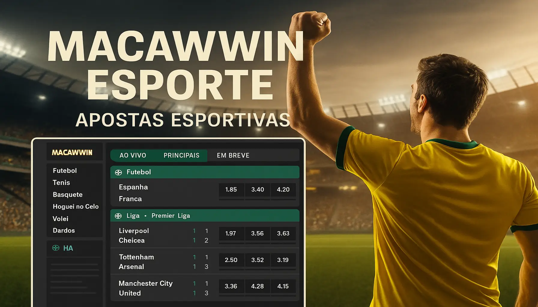 Aposte em apostas esportivas no cassino online MACAWWIN